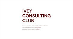 Desktop Screenshot of iveyconsultingclub.com